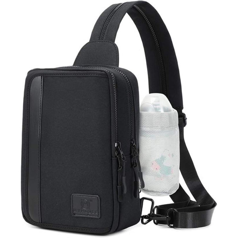 Sling Bag Crossbody Backpack Purse Diaper with Wipes Pouch Water Bottle Pocket